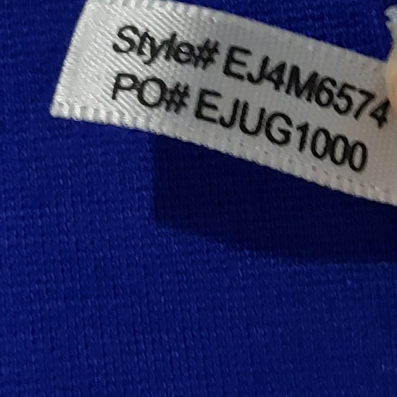 Eliza J Pintucked Waist Seamed Ponte Knit Fit & Flare Dress Blue Size 8 - Picture 11 of 11